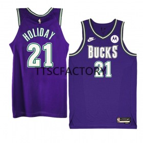 Milwaukee Bucks Jrue Holiday 21 Nike 2022-23 Classic Edition Violetti Pelipaidat Swingman - Miesten